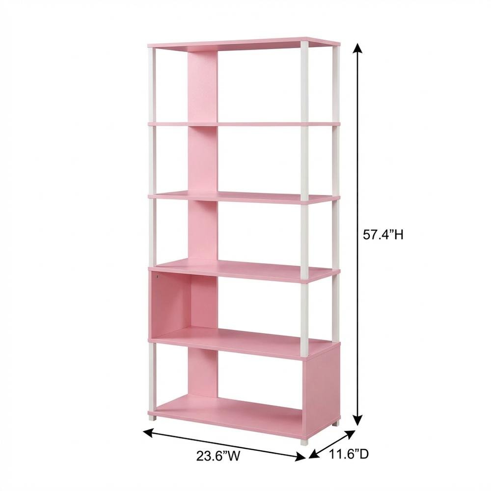 Wooden bookcase with open shelving for versatile storage