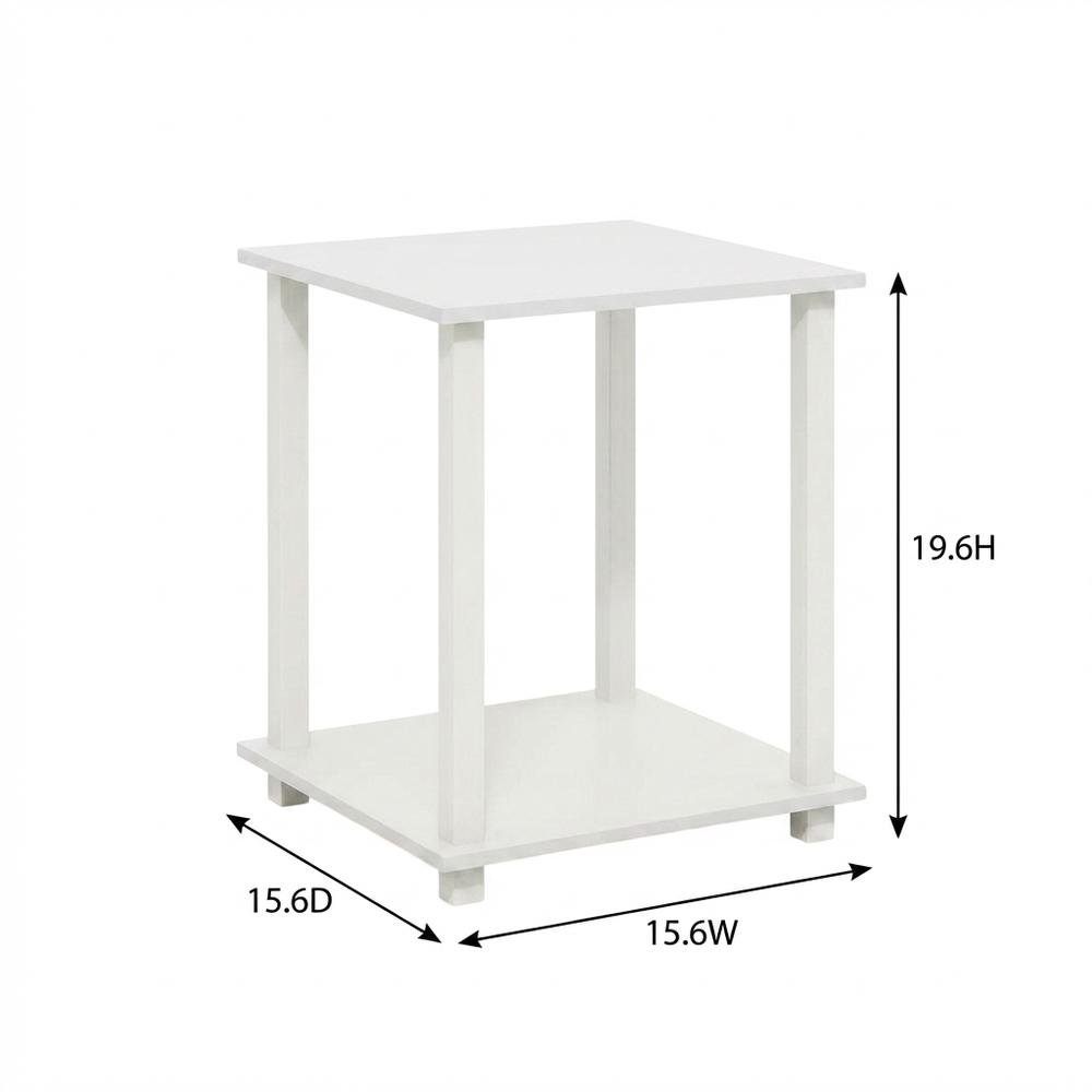 White nightstand set with sleek contemporary style and versatile design
