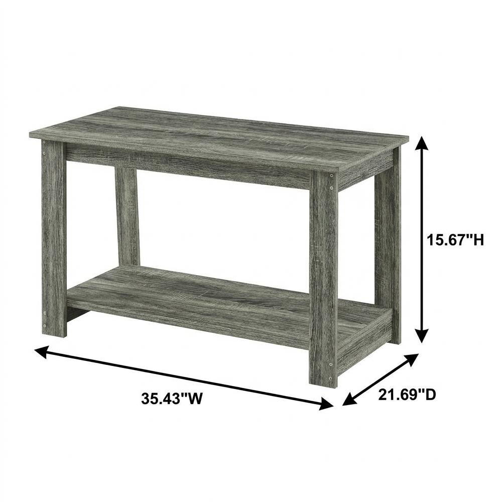Wooden TV Stand in French Oak Grey with Modern Storage Design