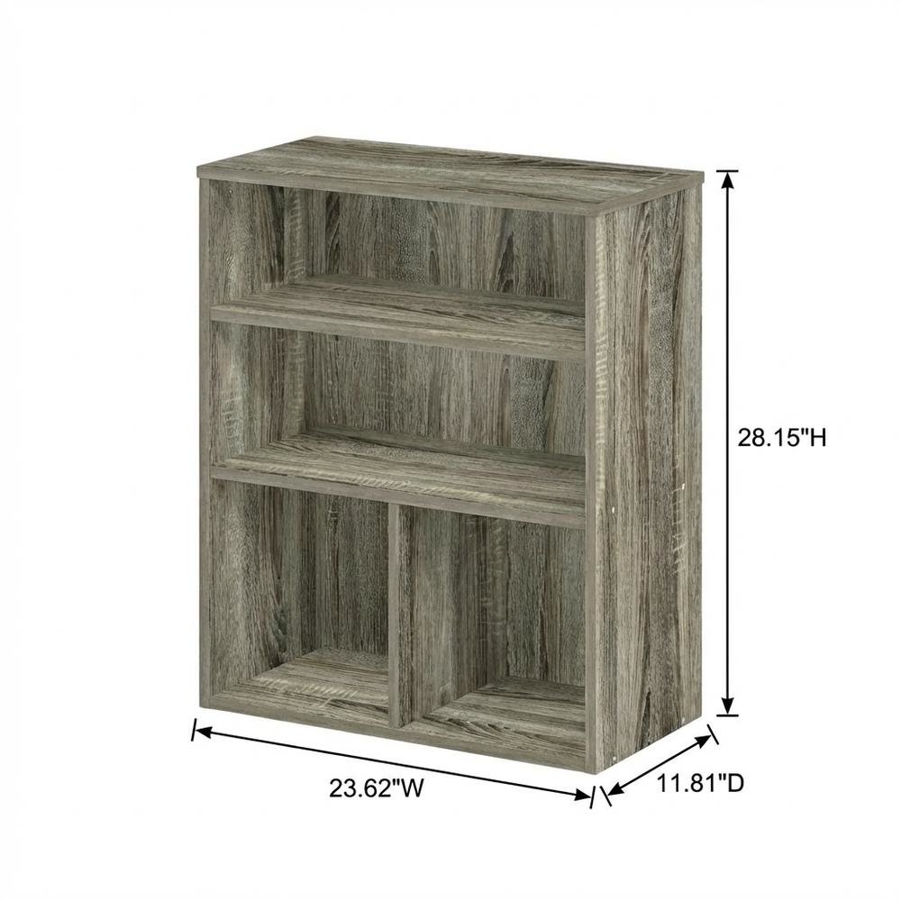 Wooden Bookcase in Warm Brown Finish for Elegant Home Storage