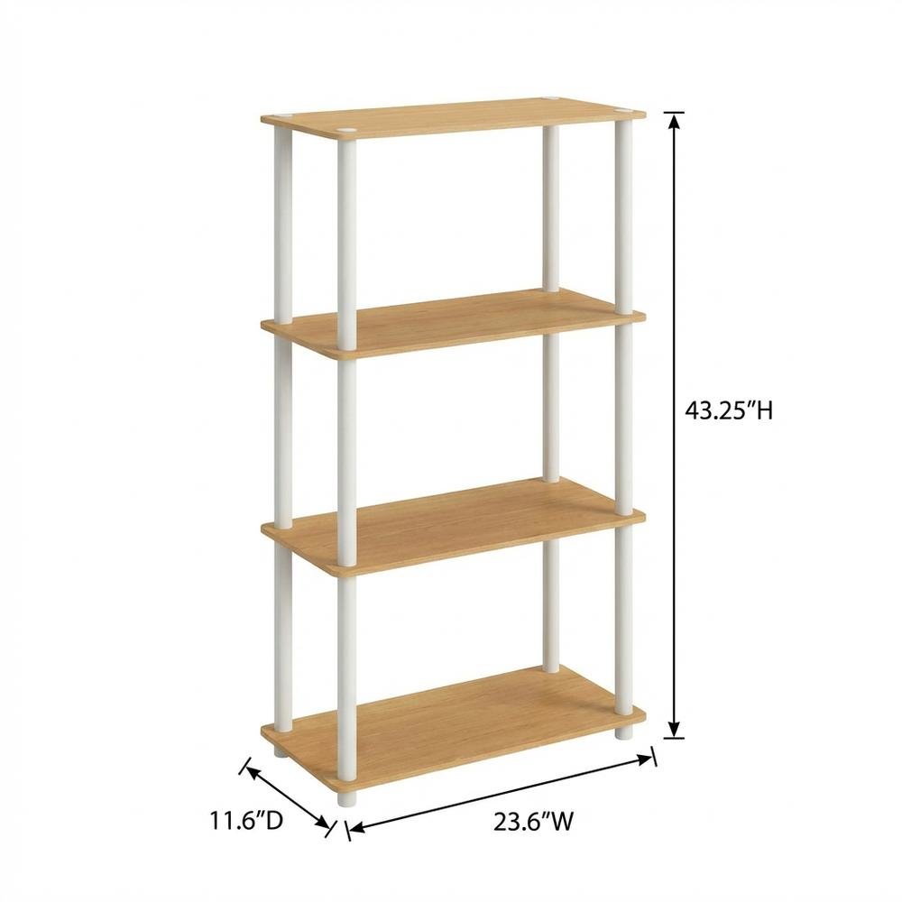 Wooden bookcase with sturdy construction and versatile design