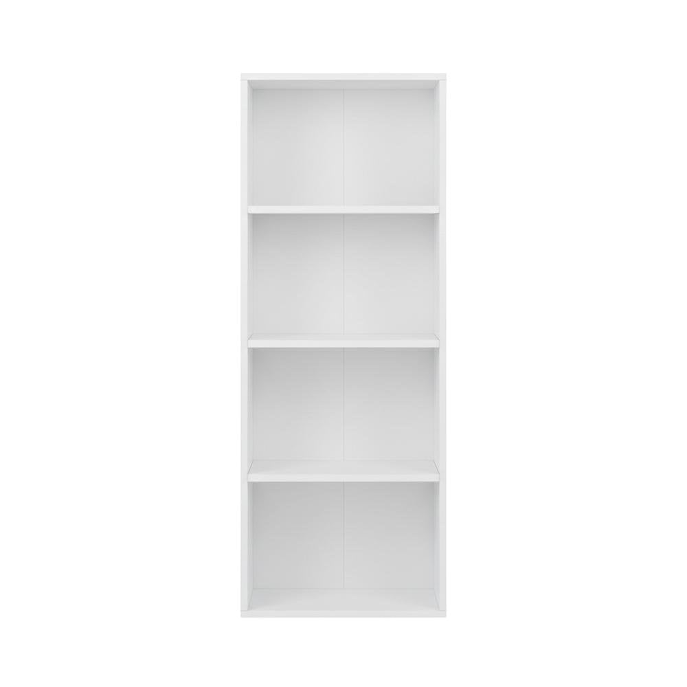 Wooden 4-Tier Open Shelf Closet Organizer for Multipurpose Storage, Organization