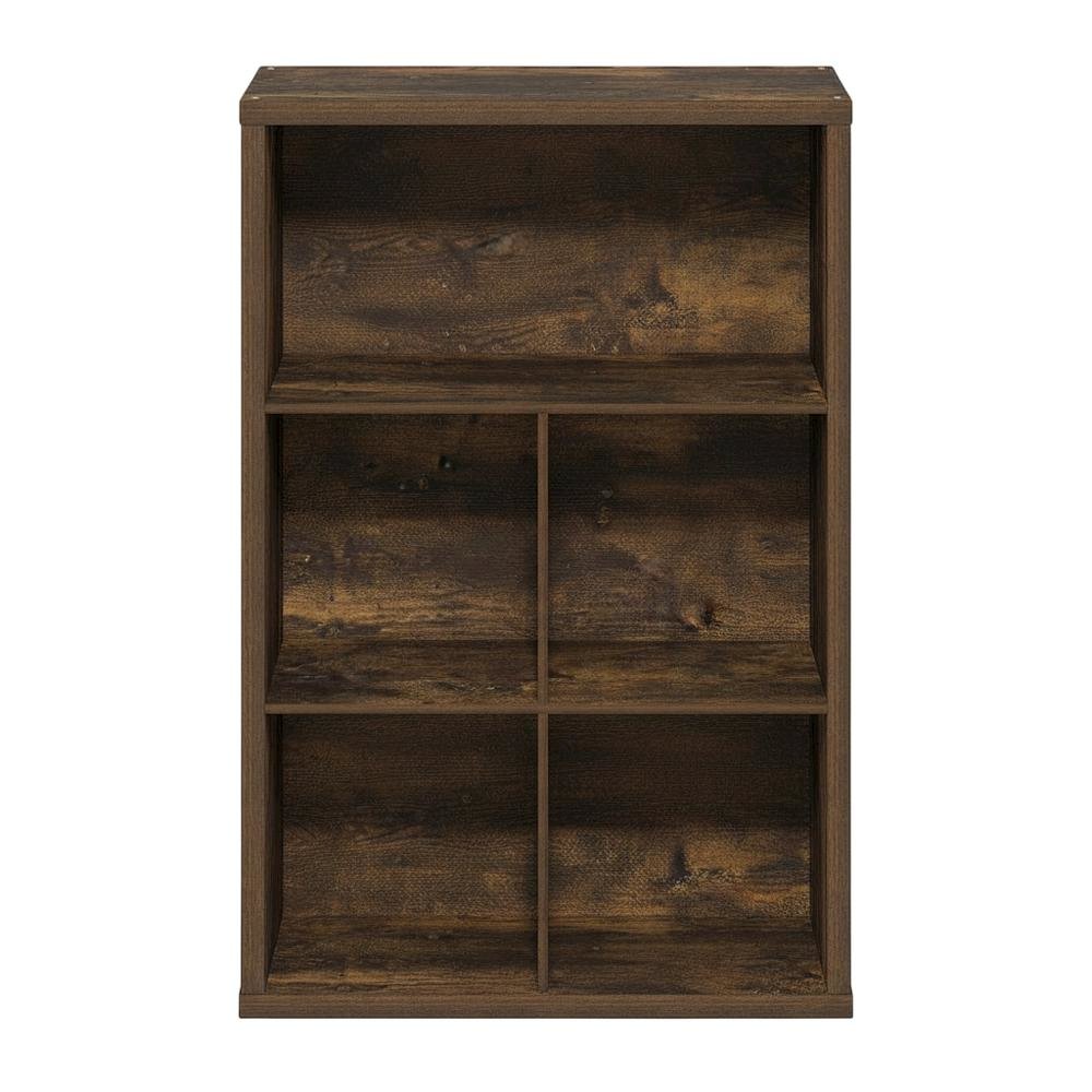 Wood bookcase with adjustable shelves for versatile storage