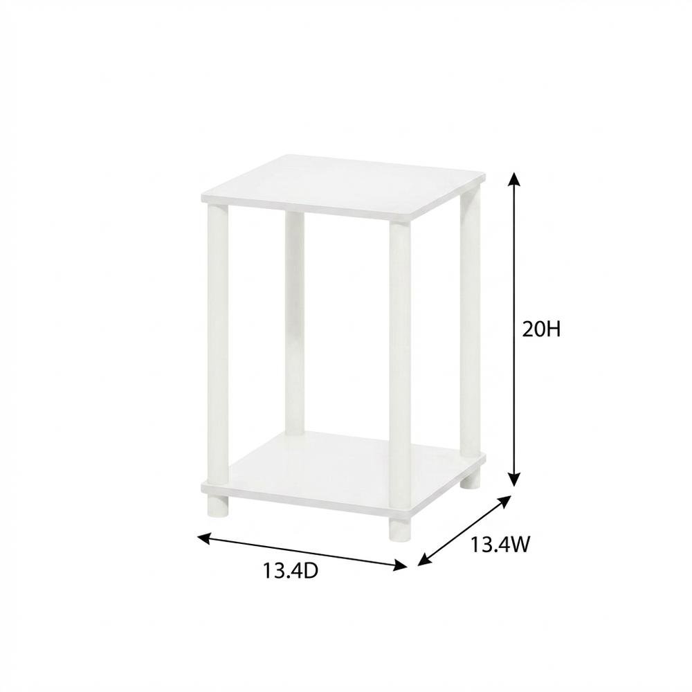 White End Table with Modern Design and Sturdy Construction