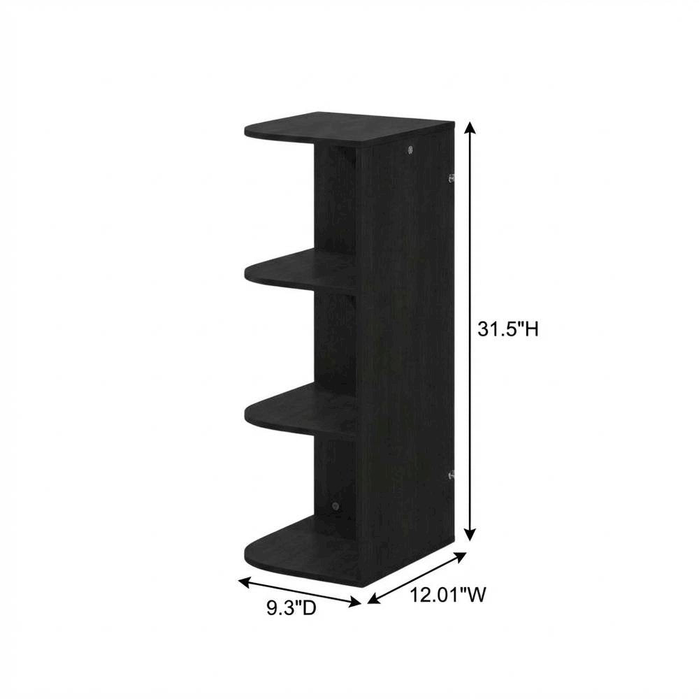 Blackwood 3-Tier Corner Bookcase with Open Shelves for Space Efficiency