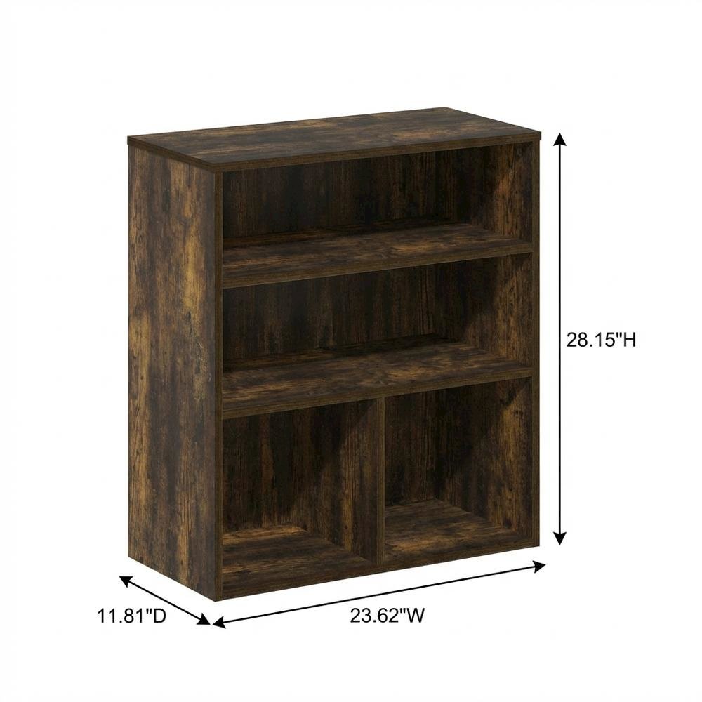 Wooden bookcase with clean design and versatile storage