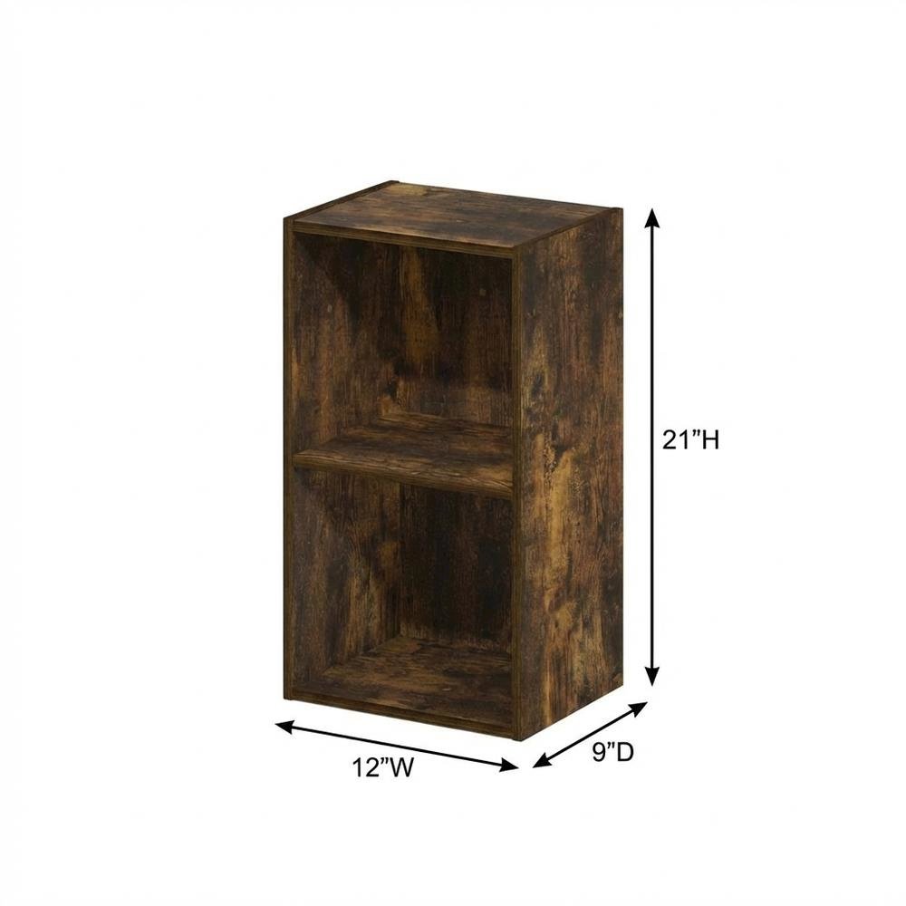 Wood Bookcase with Open Shelving for Home or Office Storage