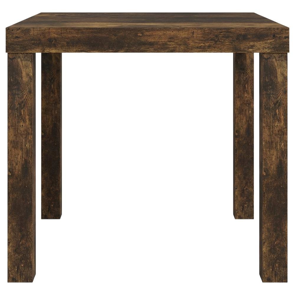 Square Side Table Set with Amber Pine Finish for Living Rooms