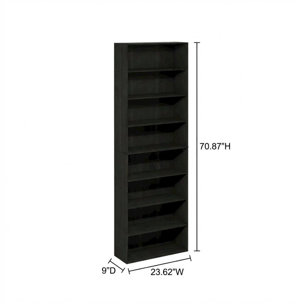 Wooden bookcase with clean design, versatile storage solution
