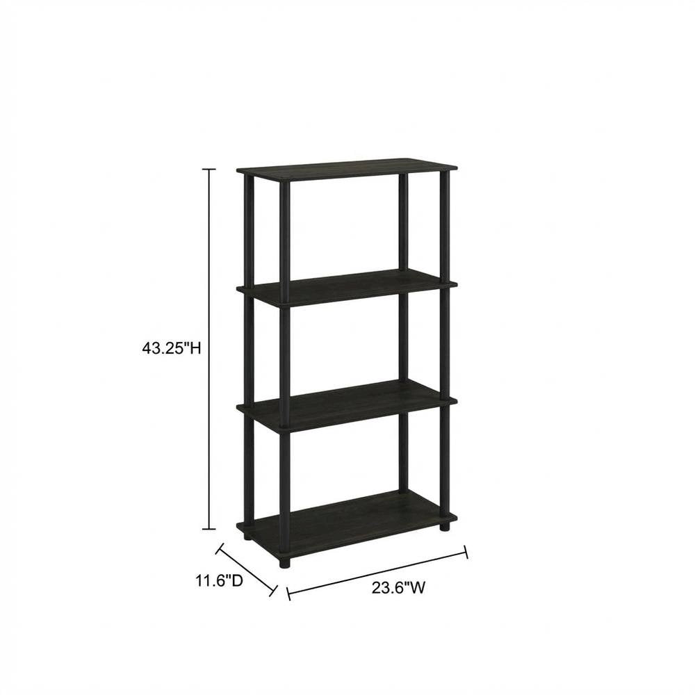 Wooden bookcase in finish with sturdy construction for home and office use