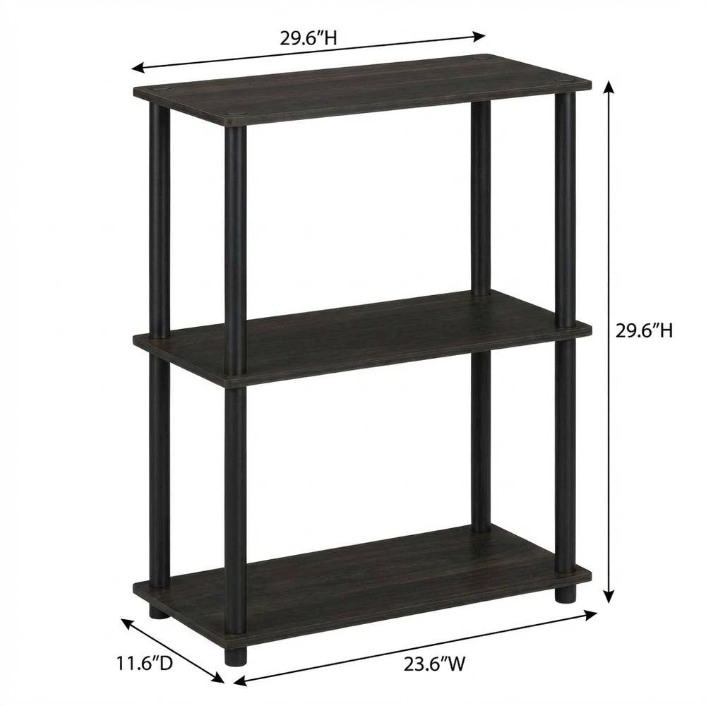 Wooden bookcase with sturdy construction and modern design