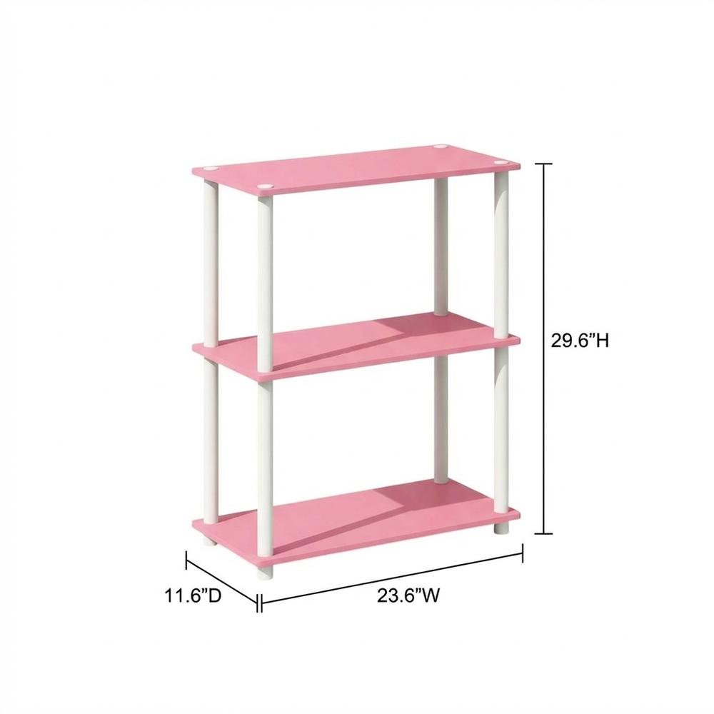 Wooden bookcase with open storage shelves for modern home decor