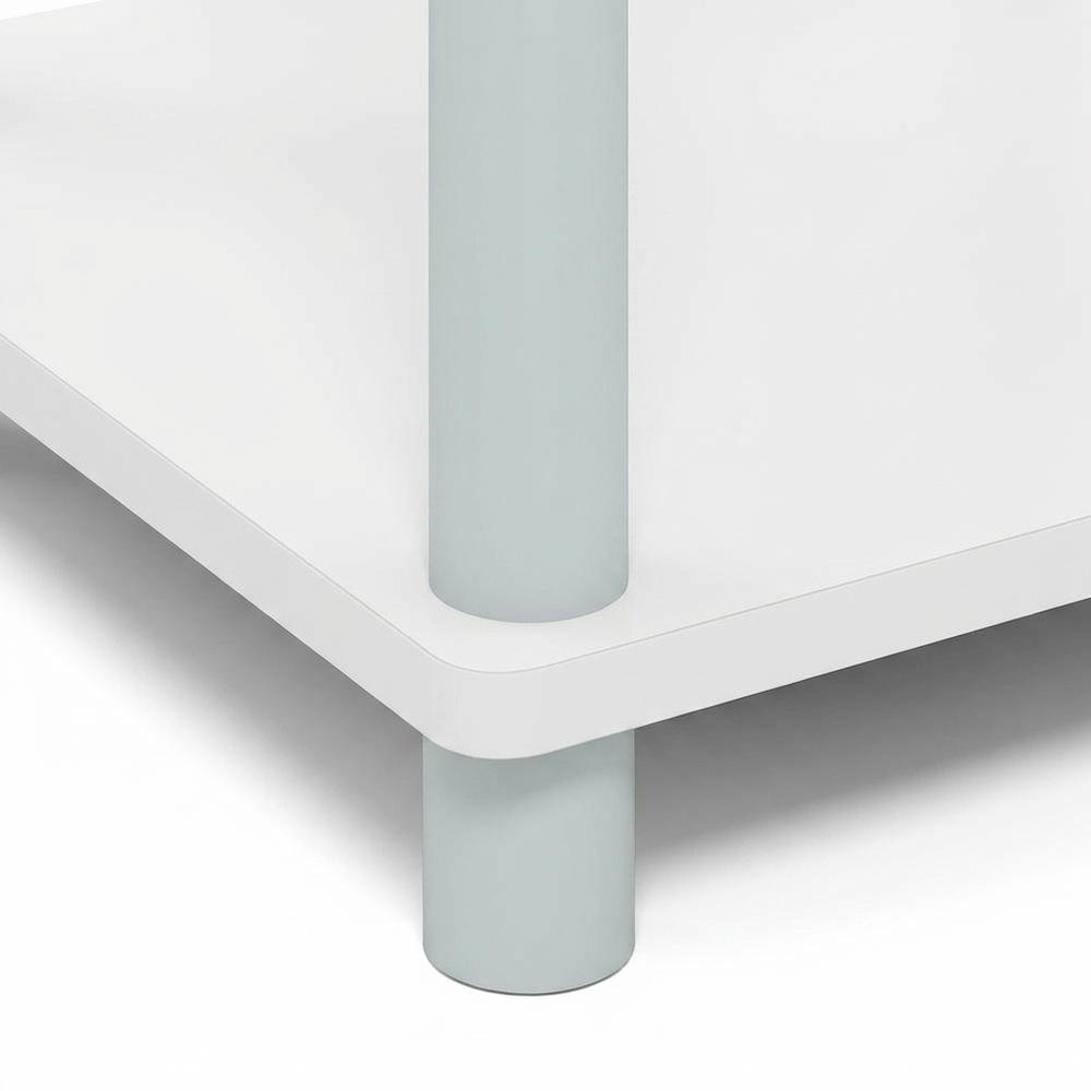White 3-Tier End Table with Nightstand Design and Modern Storage