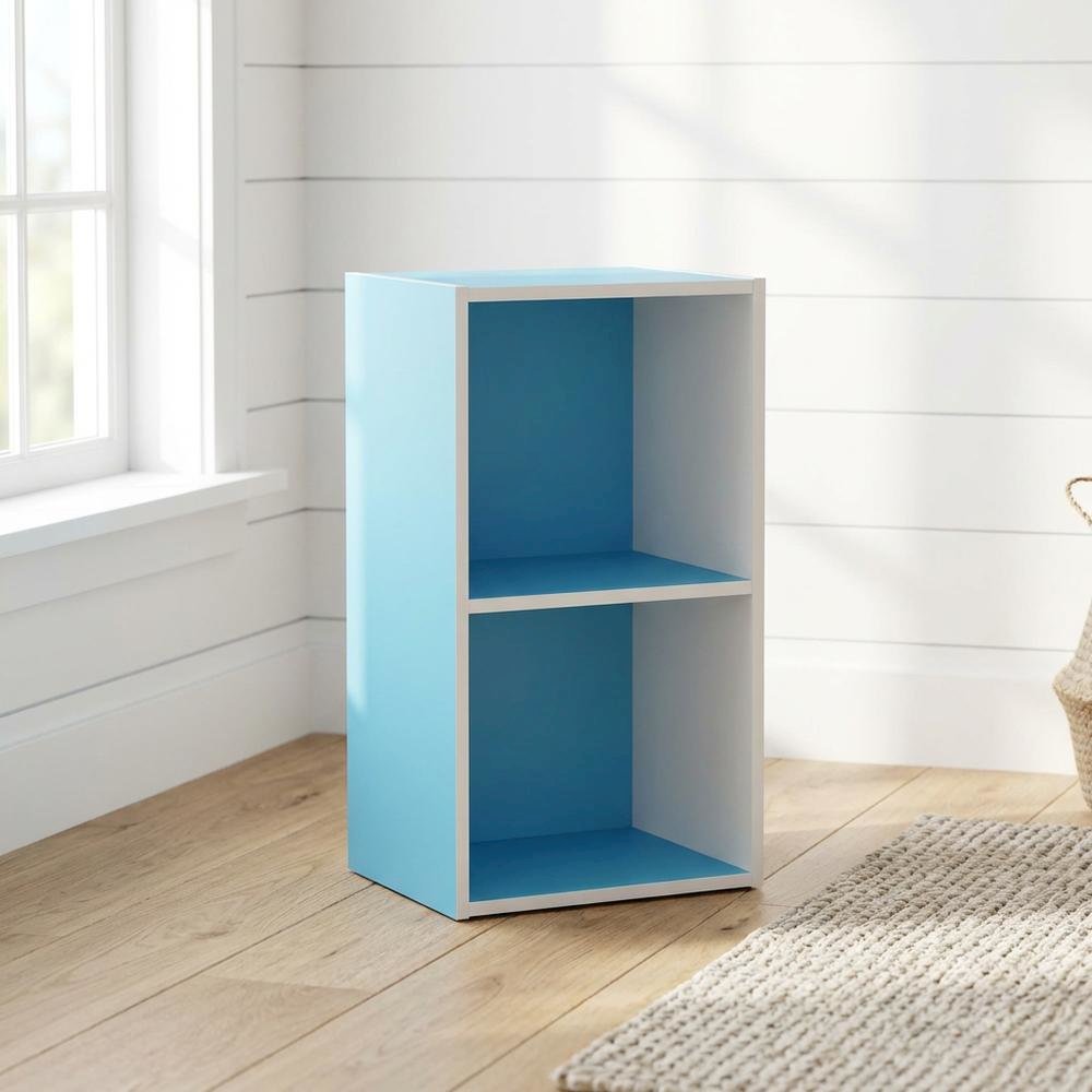 Wood Bookcase with Open Shelves and Modern Design for Living Room Storage