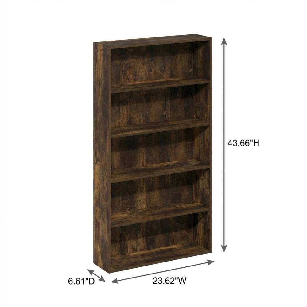 Wooden bookcase with clean design and sturdy construction