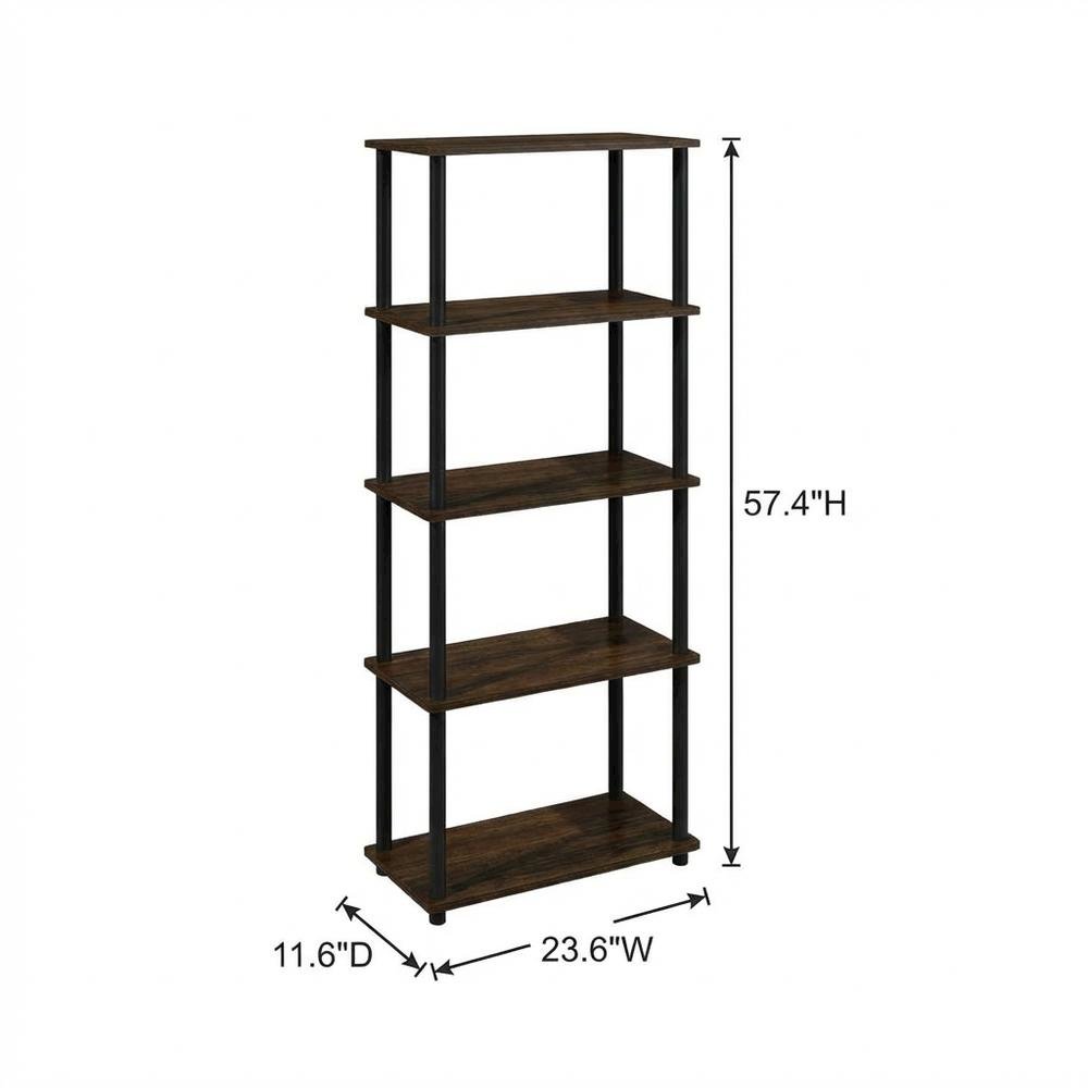 Wooden bookcase with simple design and sturdy build for home or office use