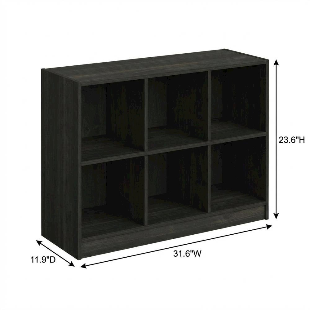 Wooden Bookcase with Open Shelf Design for Home Office and Living Room