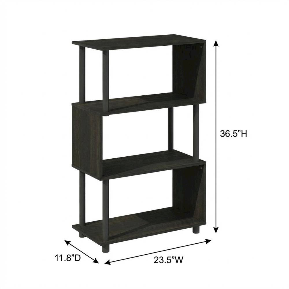 Wooden bookcase with simple design and sturdy construction