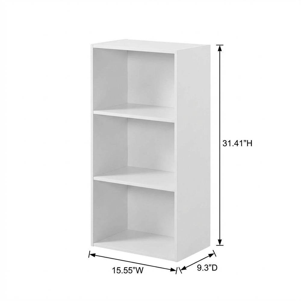 Wood 3-Tier Open Shelf Closet & Clothing Storage Organizer