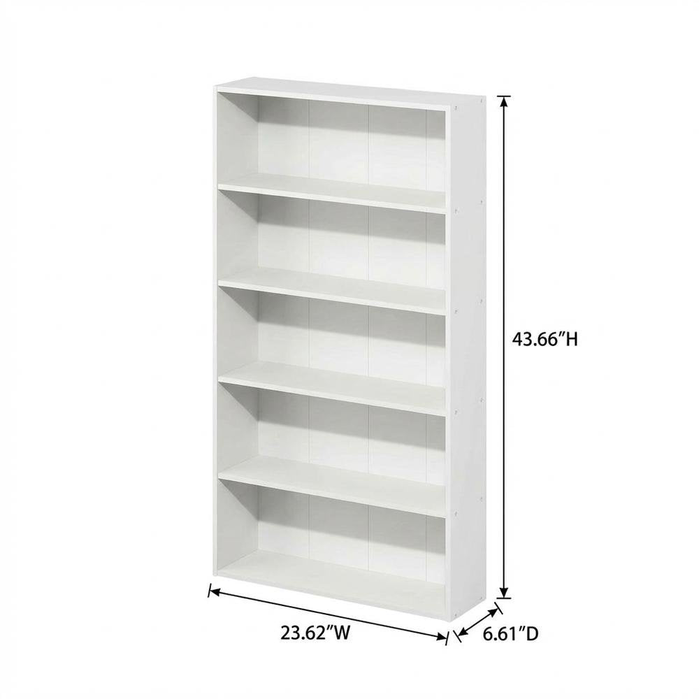 Wooden bookcase with clean design, sturdy construction, versatile storage