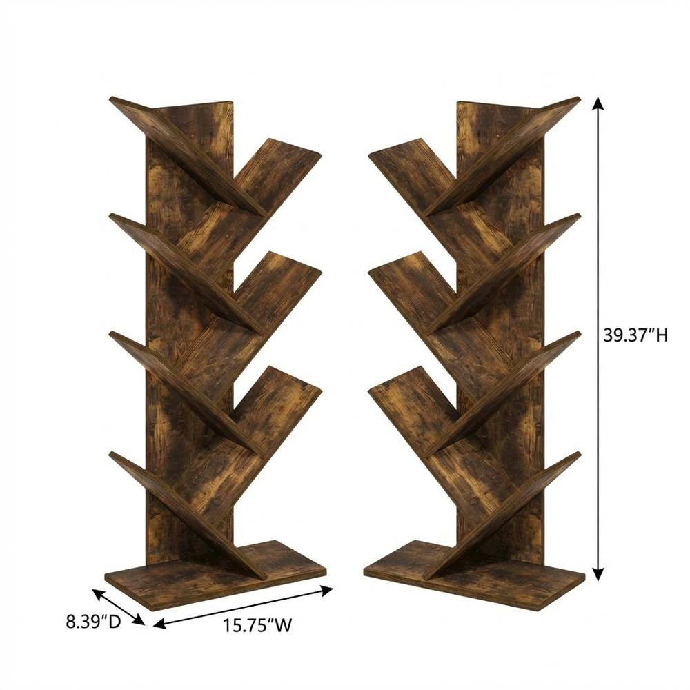 Wood Bookcase with Sturdy Construction and Elegant Finish