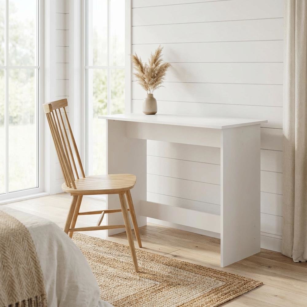 White Study Table With Sleek Design For Home Office Spaces