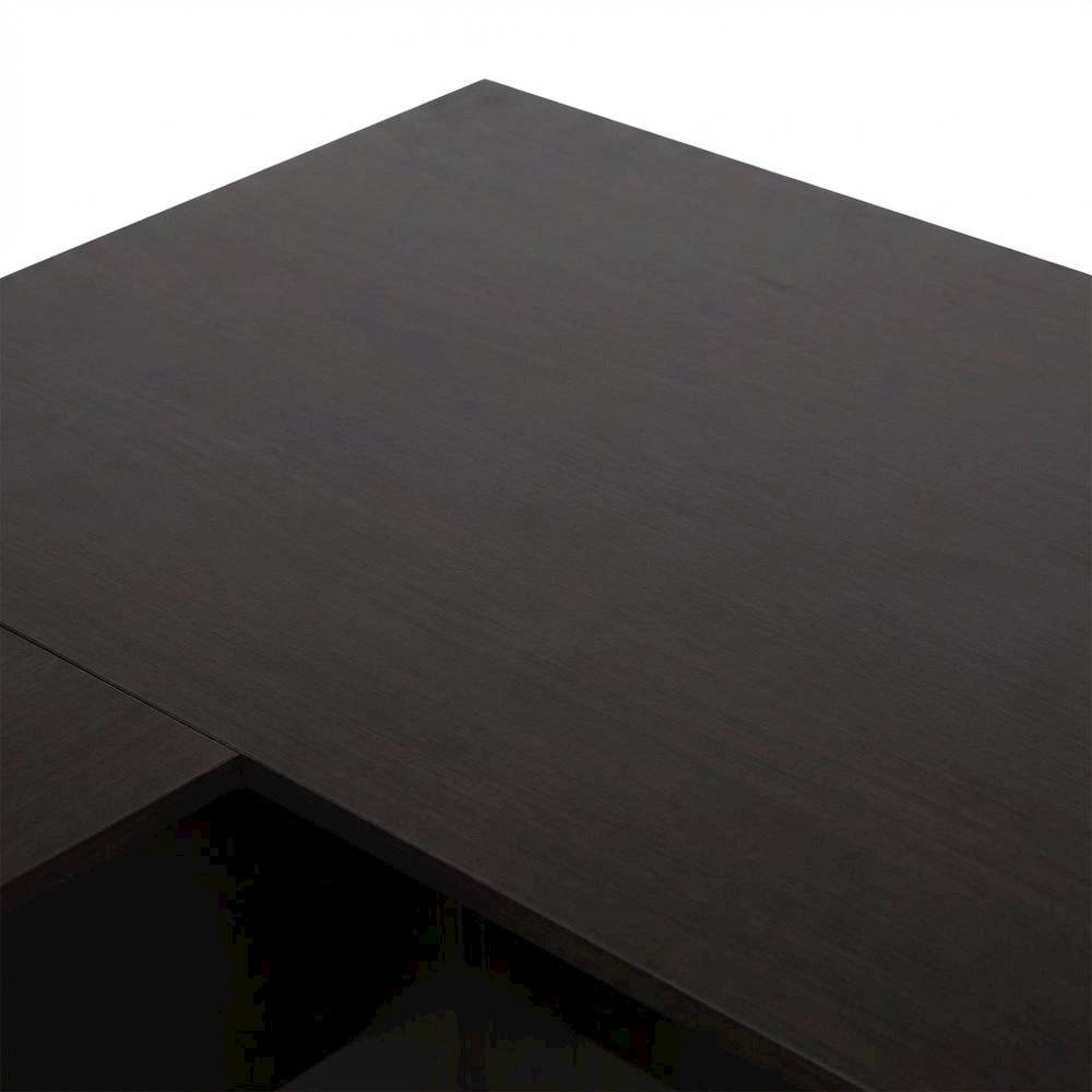 L-Shaped Desk, Bookshelves in Espresso Finish, Space-Saving Computer Workstation