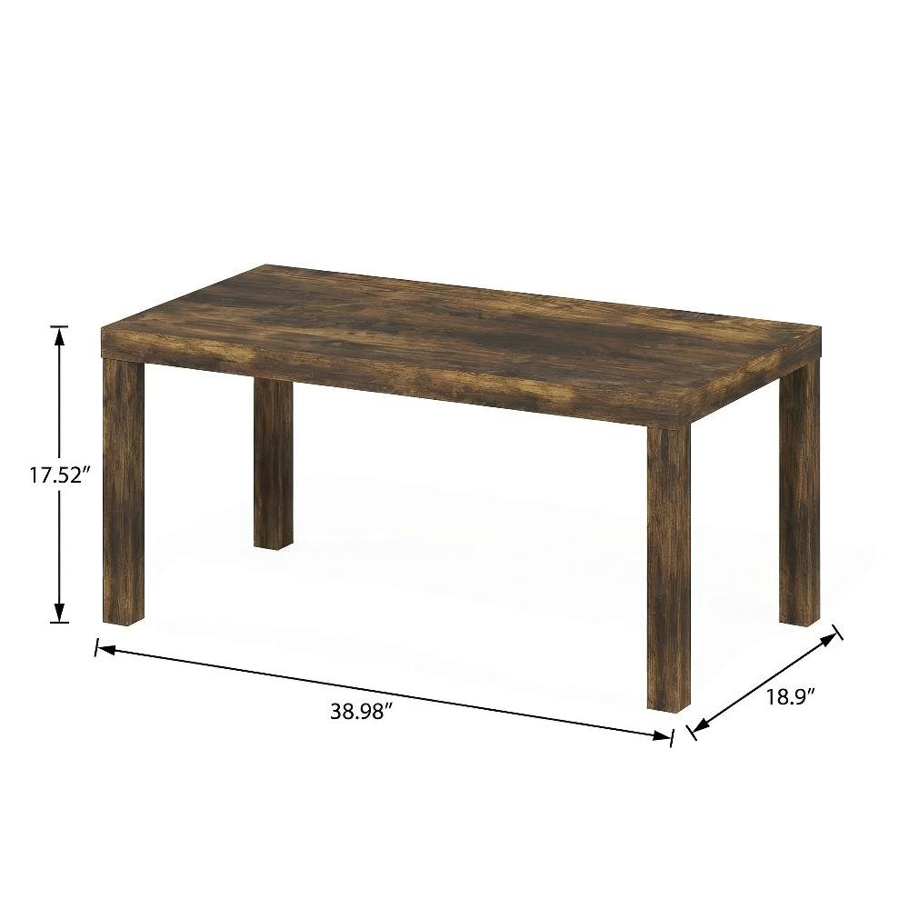 Amber Pine Coffee Table with Classic Simple Design and Durable Construction