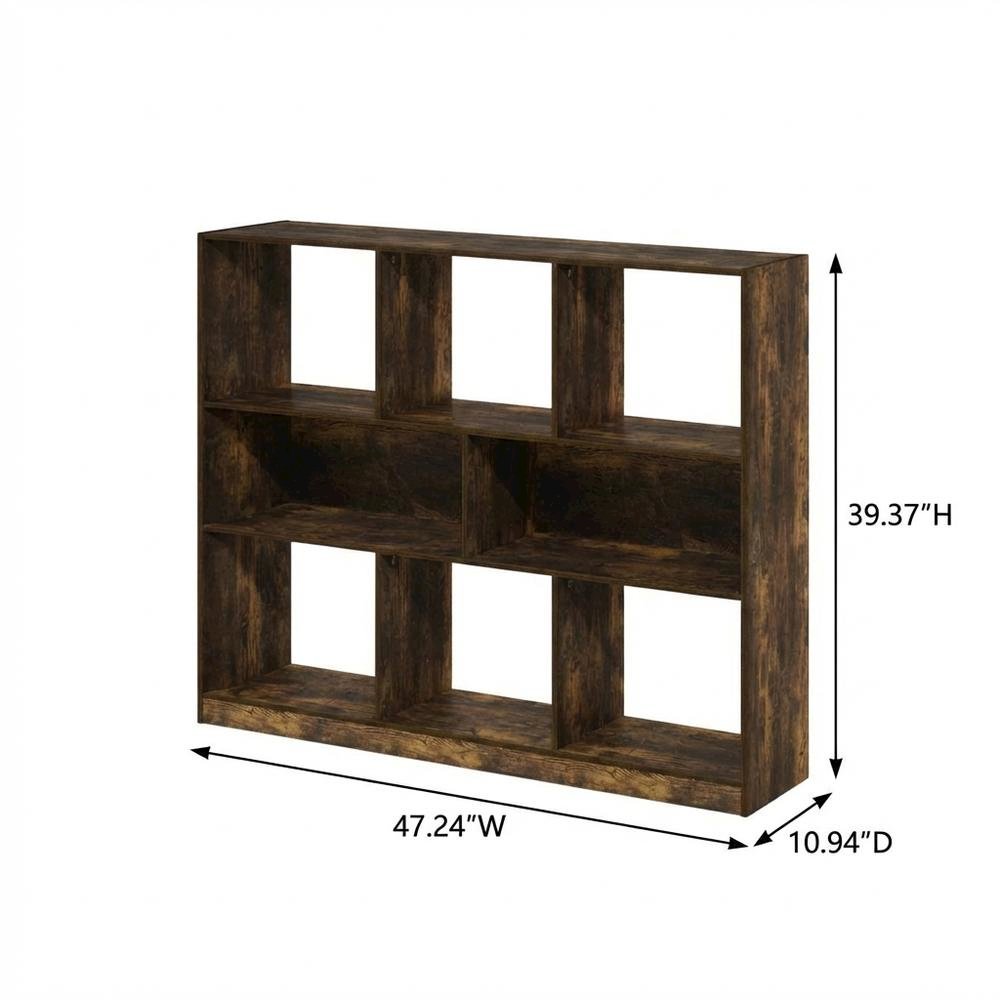 Wooden bookcase with sleek design and sturdy construction