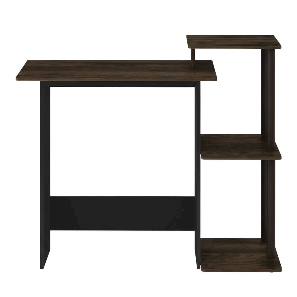 Dark Walnut Laptop Desk with Spacious Surface and Sturdy Design