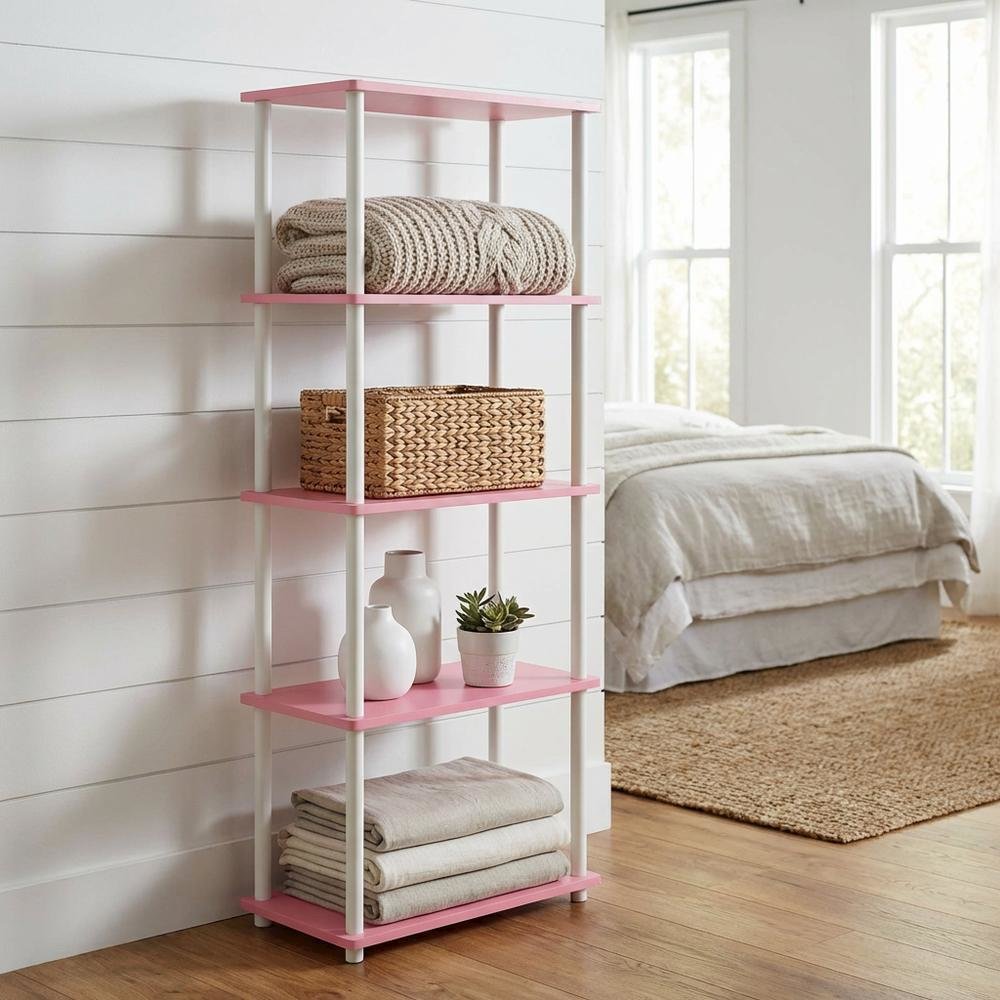 Wooden bookcase with open shelving for versatile storage