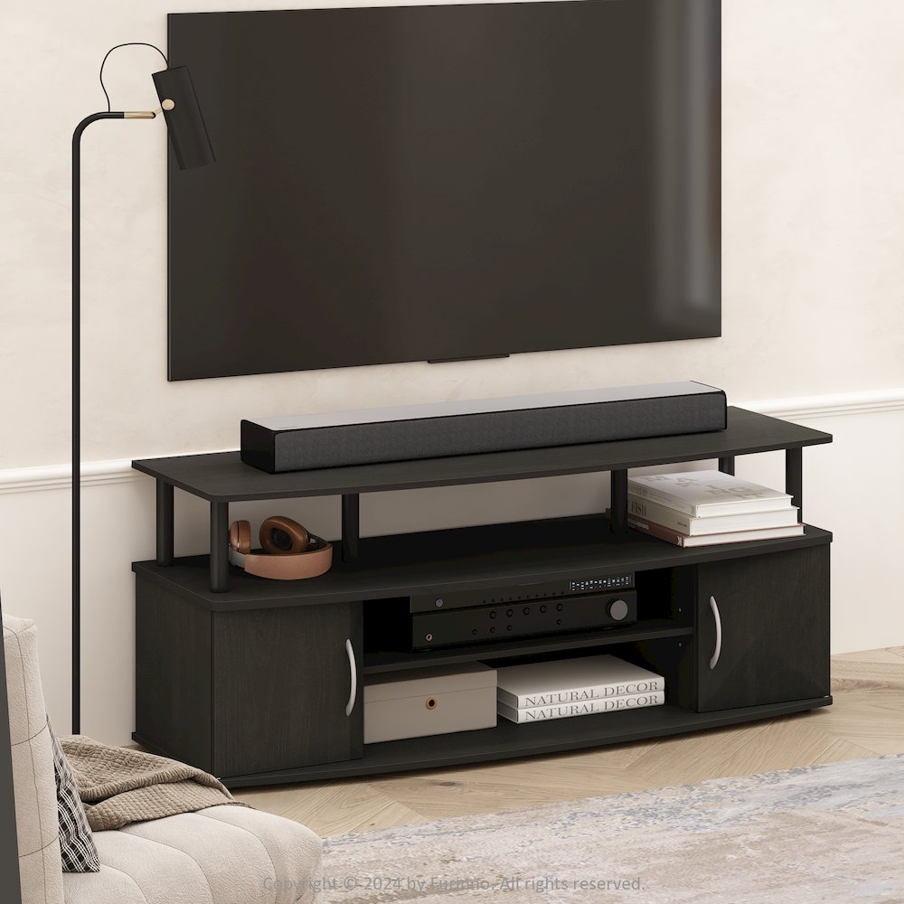 JAYA Large Entertainment Center Hold up to 55-IN TV, Darkwood