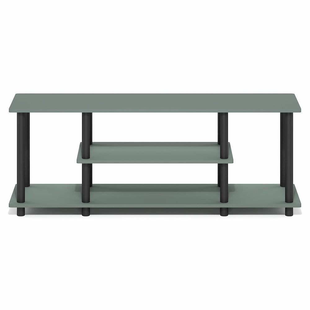 3-Tier 3D Entertainment Center, TV Console for TV up to 50 Inch, Sage Green