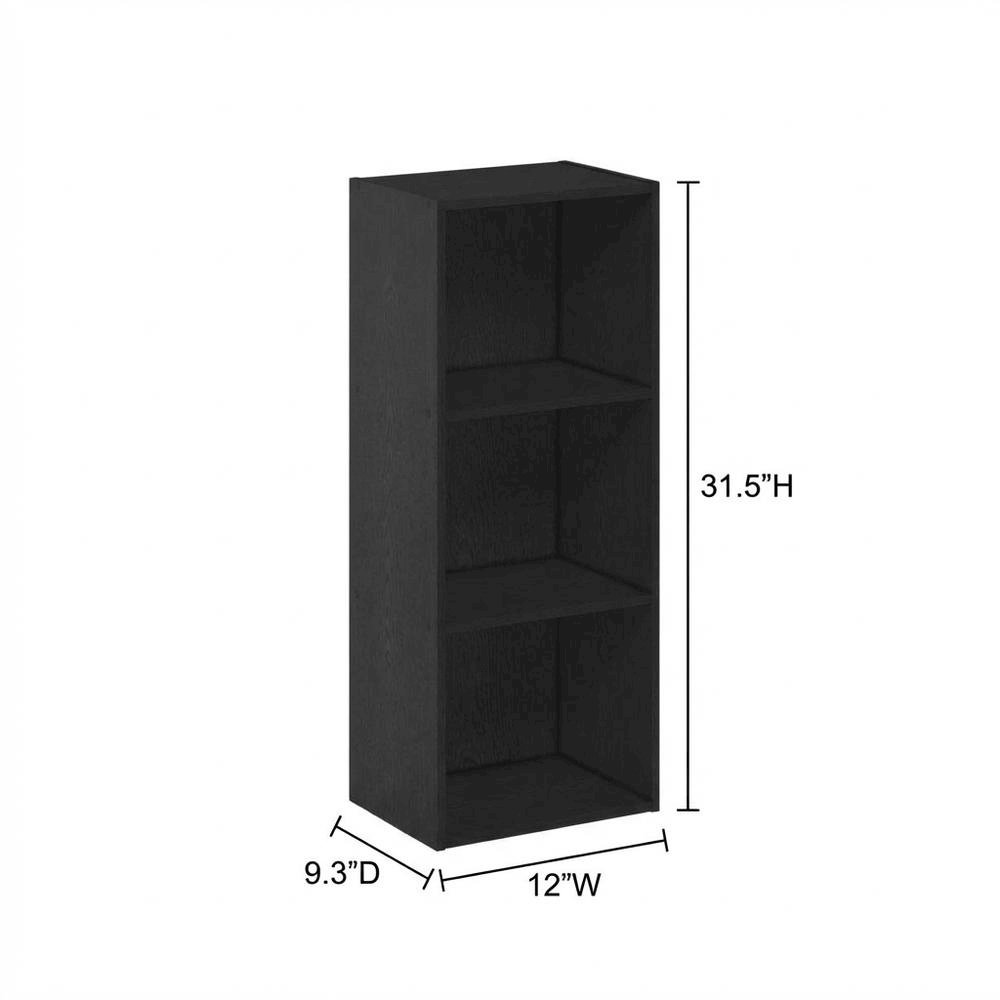Blackwood 3-Tier Open Shelf Bookcase with Sturdy Wood Construction