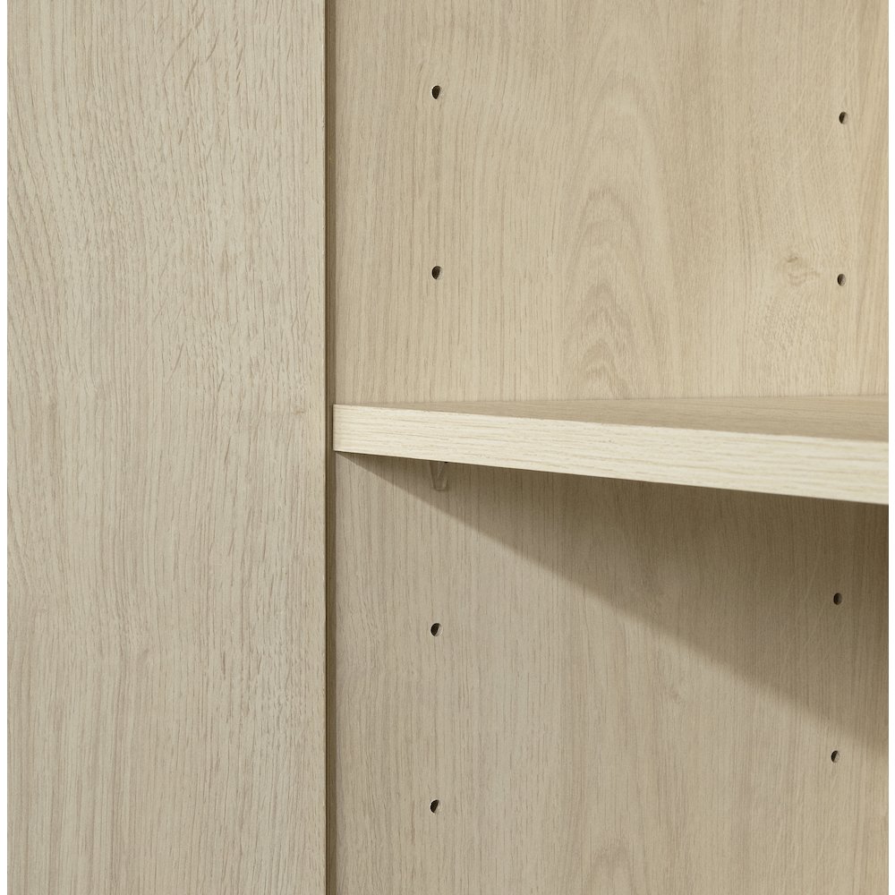 Liora 2-Door Bookcase, Bleached Oak