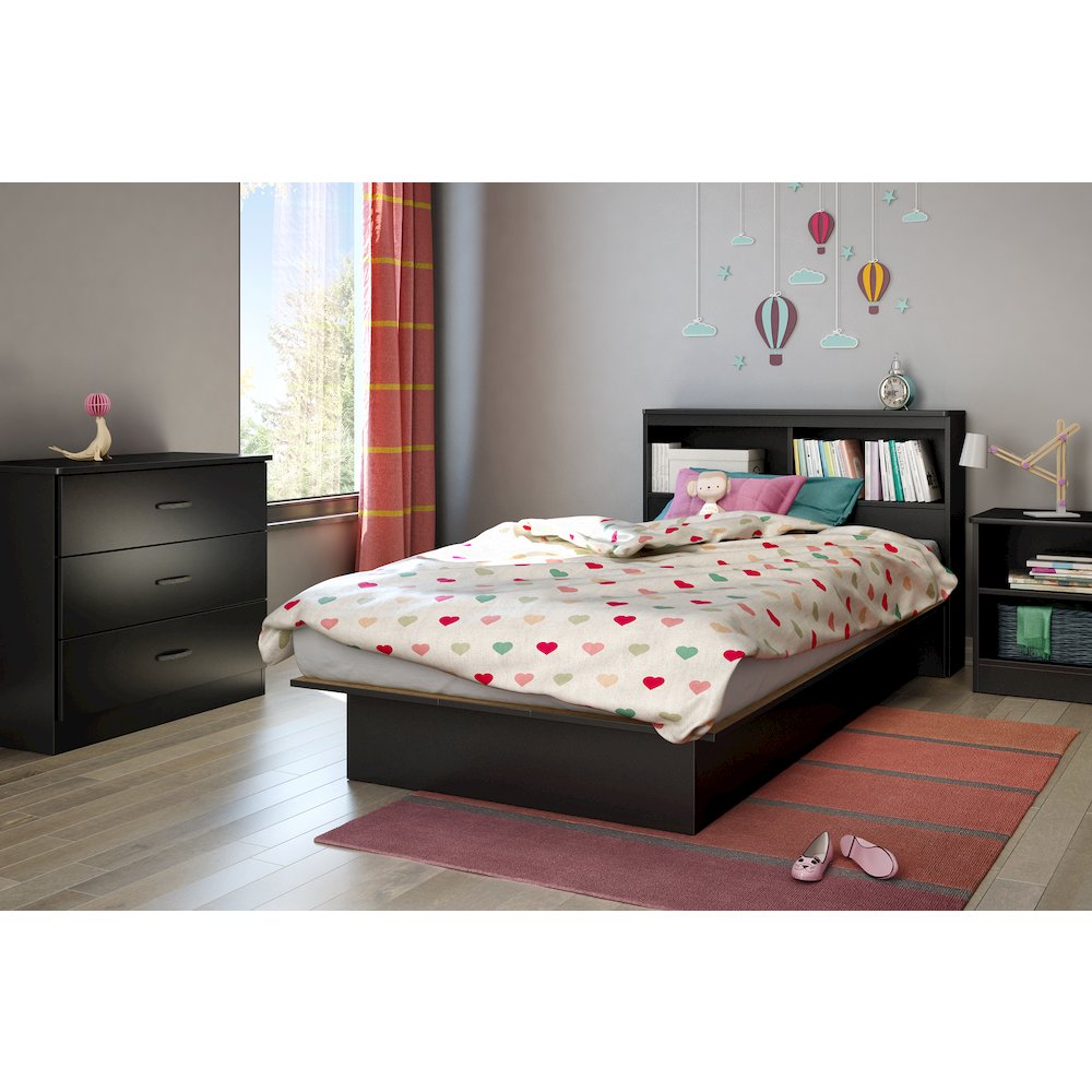 Libra Platform Bed, Pure Black