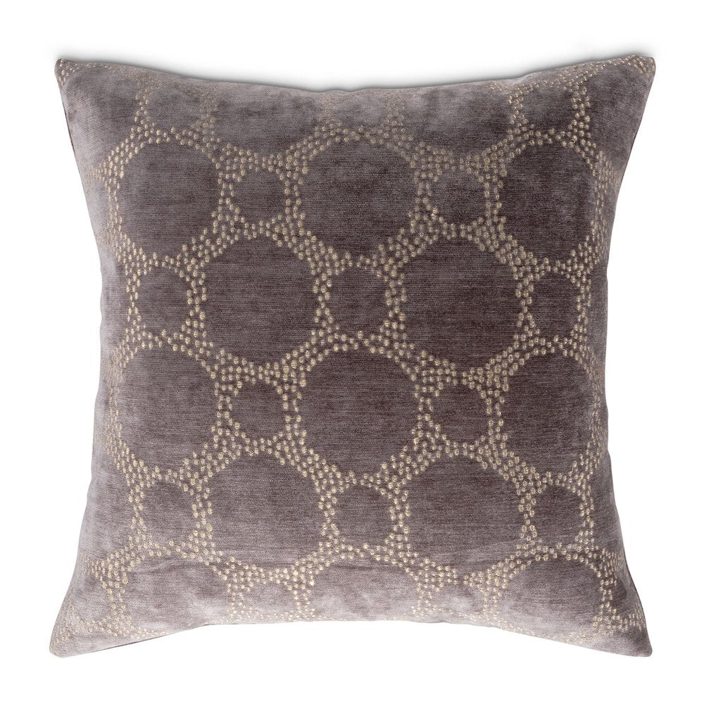 Moonbeam Heritage 19" Square Chenille Pillow, Set of 2 - Charcoal