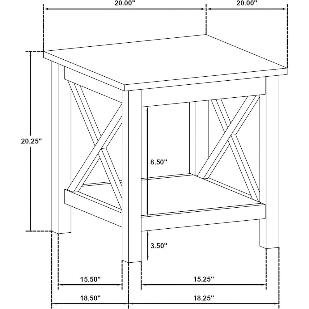 Skyview 2-piece Rectangular Lift Top Coffee Table Set White