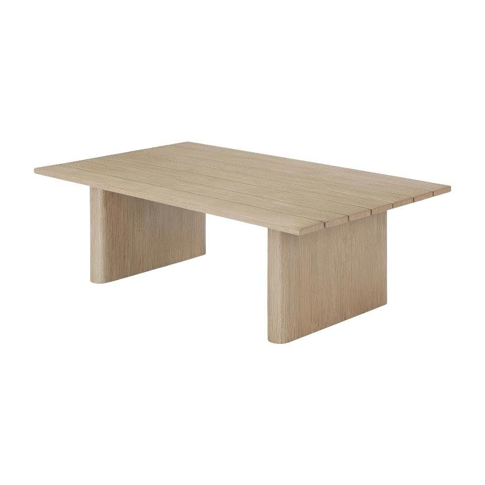 Brown Aluminum Coffee Table with Rectangle Top and Modern Design