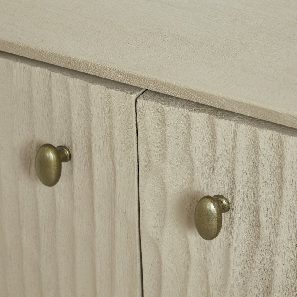 Aida Indoor Mango Wood Cabinet, Beige