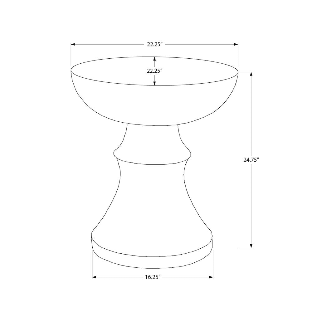 Accent Table, 25H, Side Table, End, Nightstand, Round, White, Contemporary