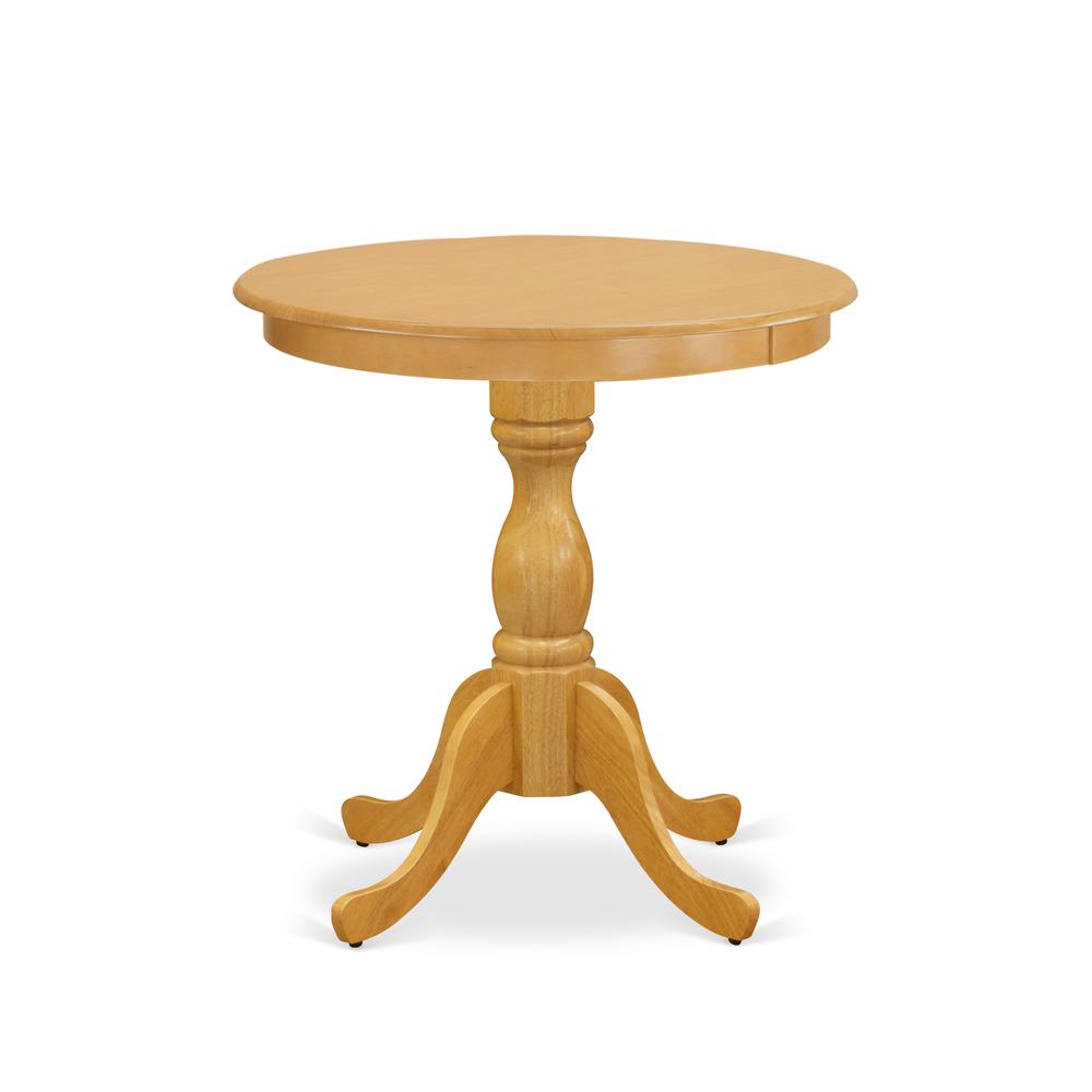 East West Furniture - ESGR3-OAK-W - 3-Pc Dining Table Set - 2 Kitchen Dining Chairs and 1 Wooden Dining Table (Oak Finish)