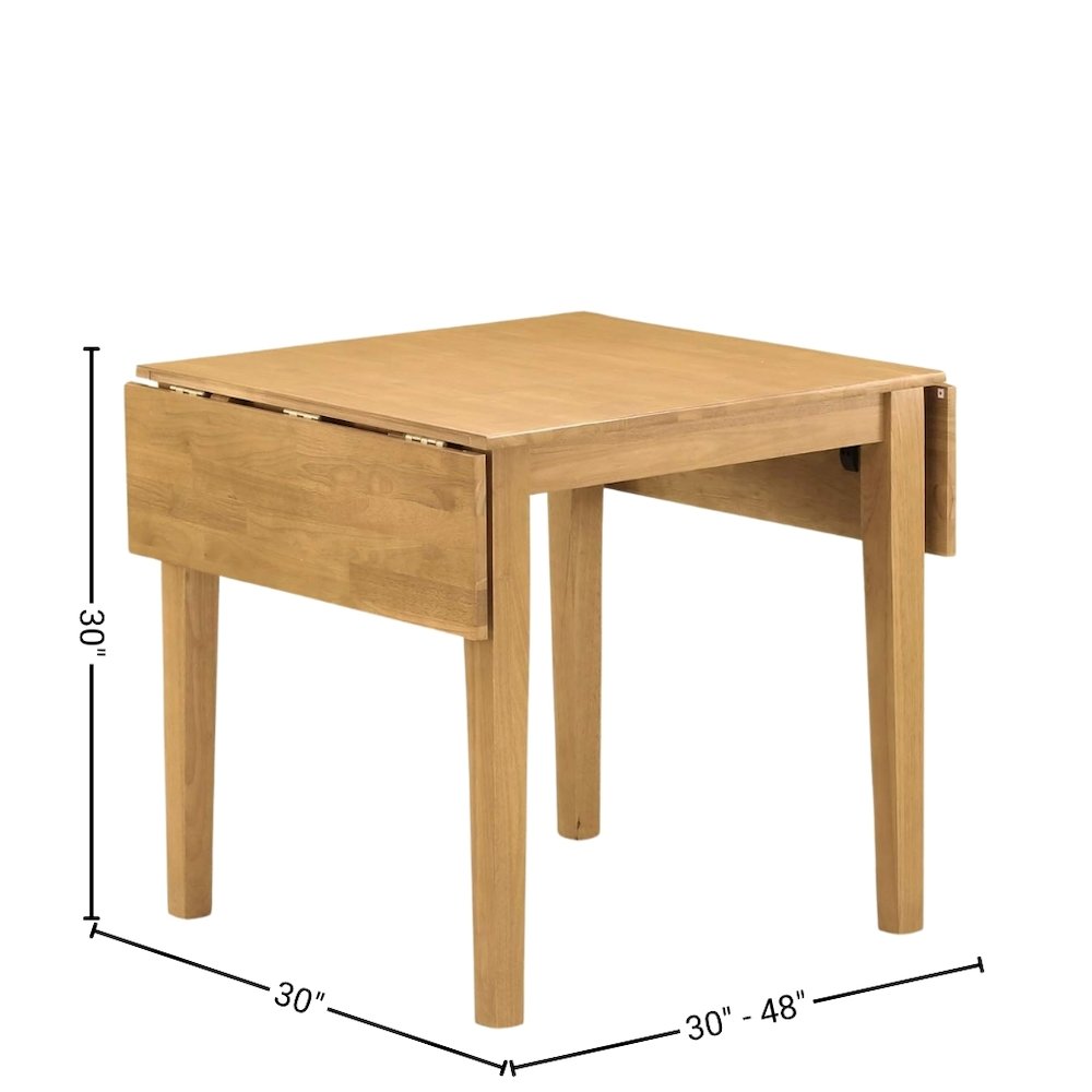 Solid Wood Drop Leaf Kitchen Table and Chairs for Small Dining Spaces