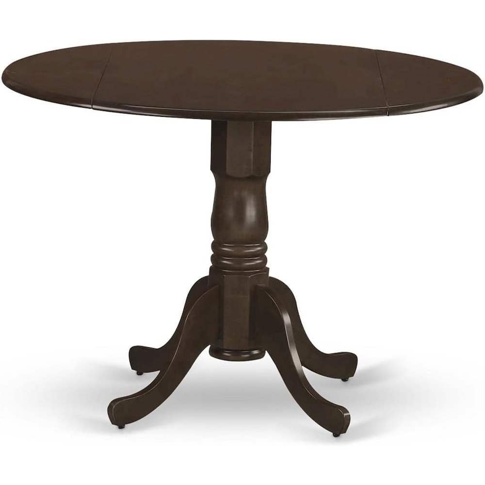 3-Piece Dining Set, Drop Leaf Table, 2 Microfiber Chairs, Espresso Finish