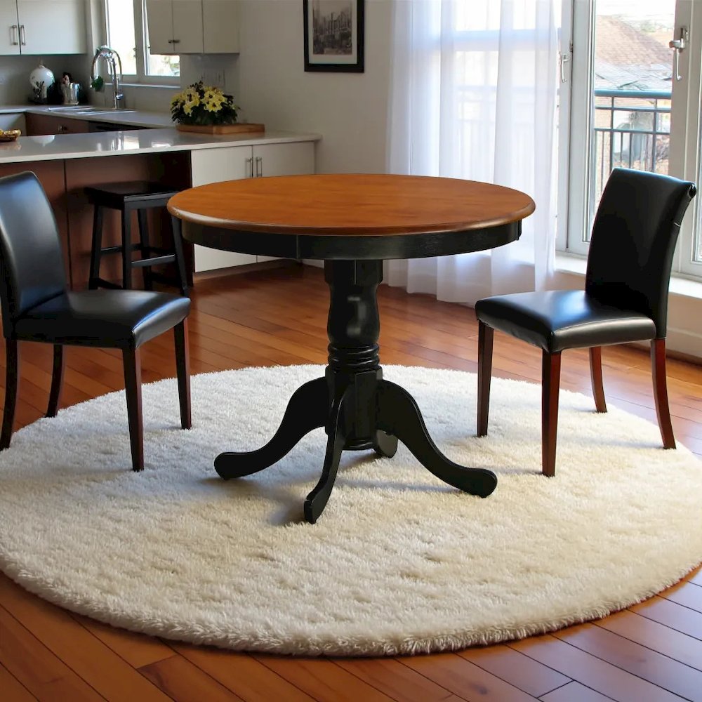 Classic 36-Inch Round Small Dining Table for 2 or 4 – Solid Wood Design