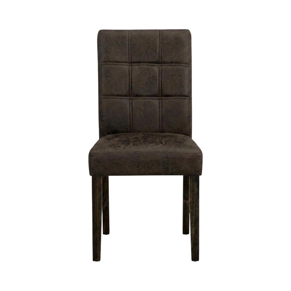 Wooden Parsons Dining Chair, Upholstered Kitchen and Dining Room Chair, Set of 2