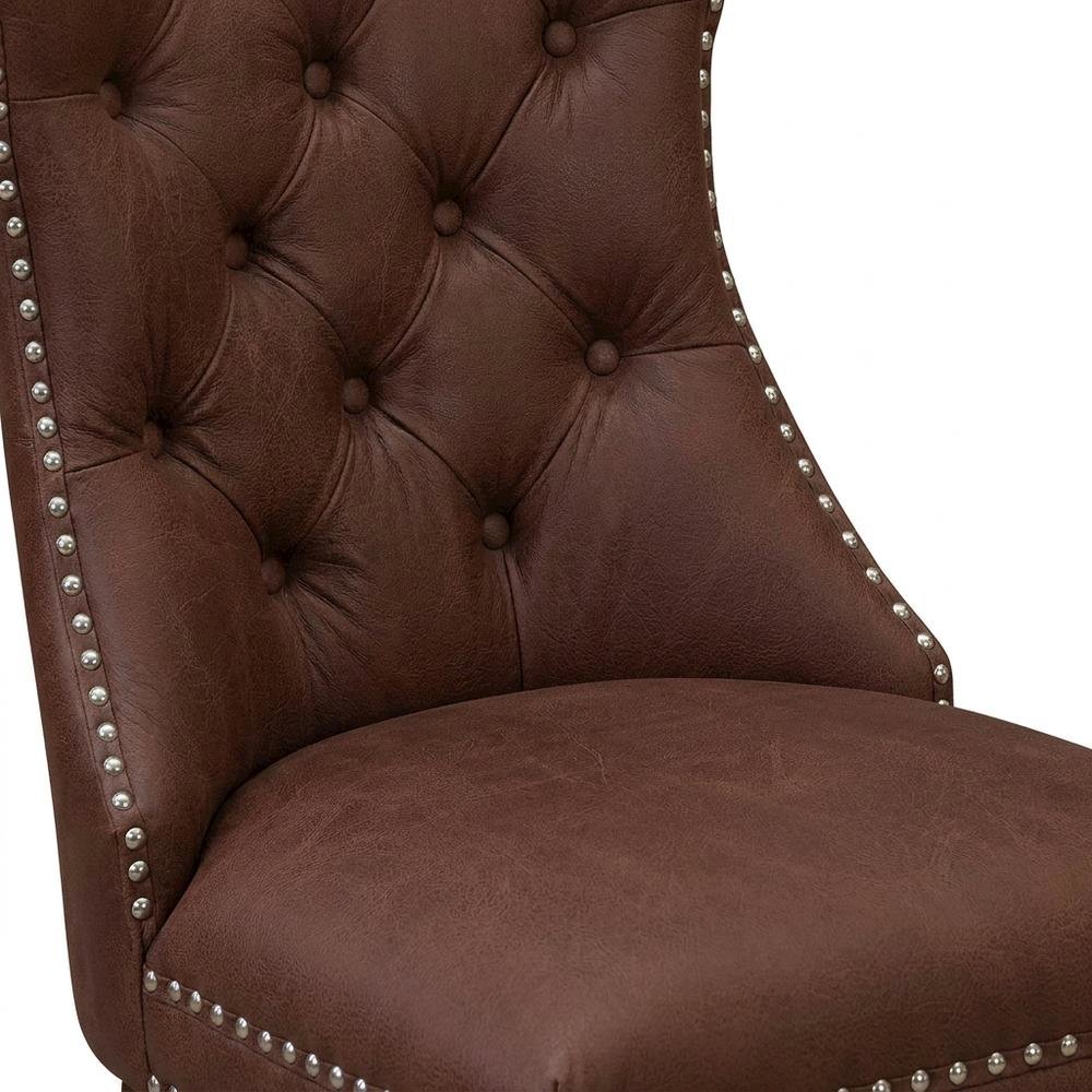 Parsons Upholstered Dining Chair with Wood Frame, High Back, Burgundy, Set of 2