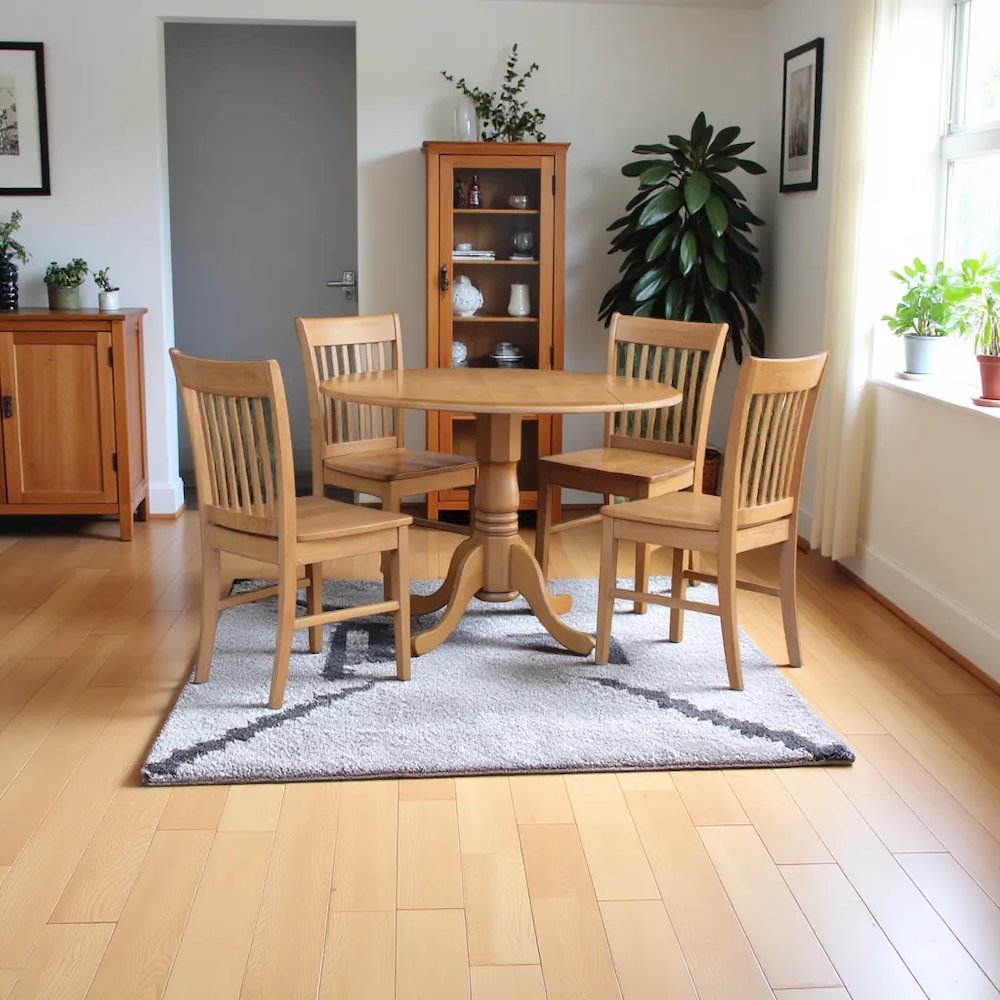 Elegant 5-Piece Kitchen Table Set – Round Dining Table & Chairs