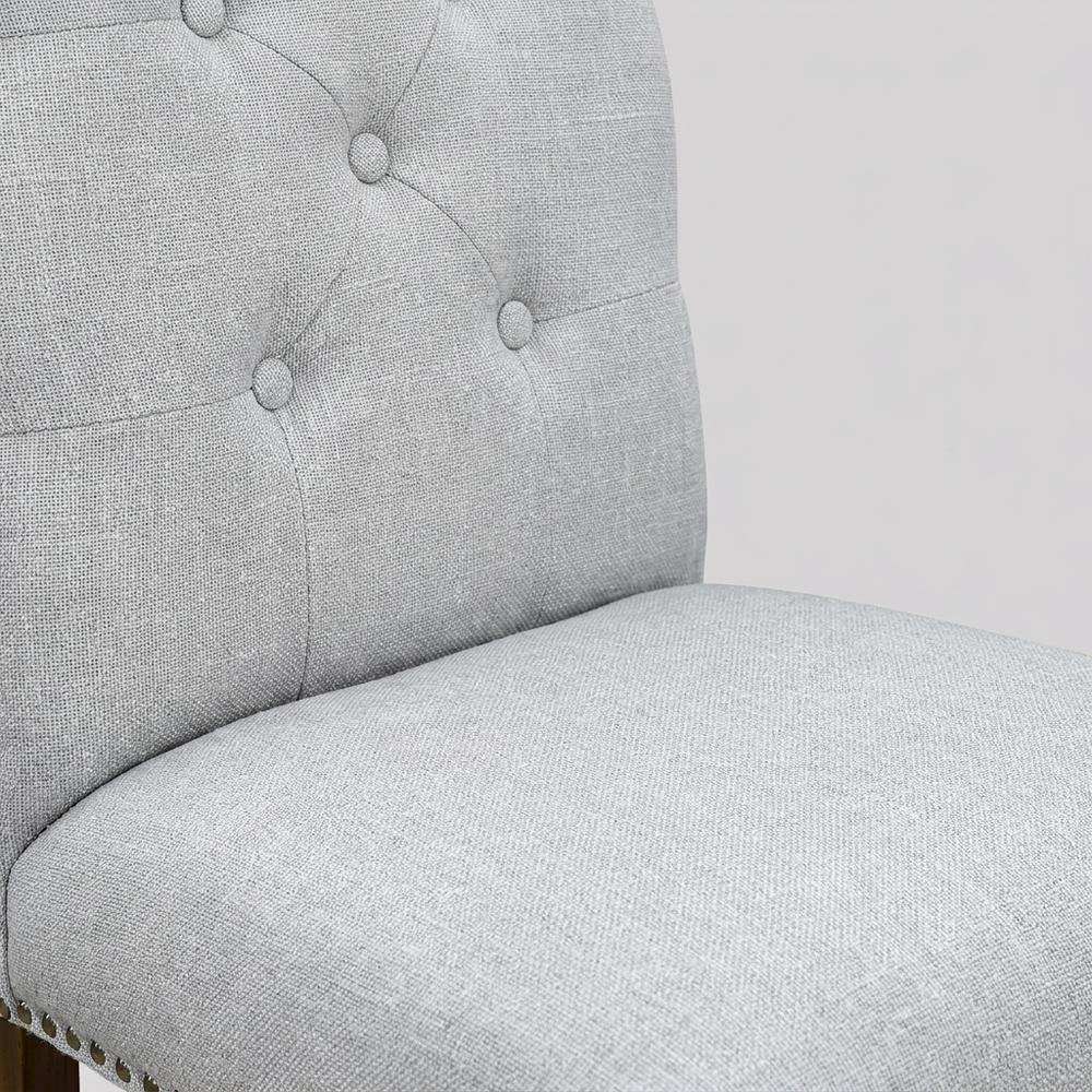 Upholstered Parsons Dining Chair with Walnut Legs for Kitchen or Dining Room, Set of 2