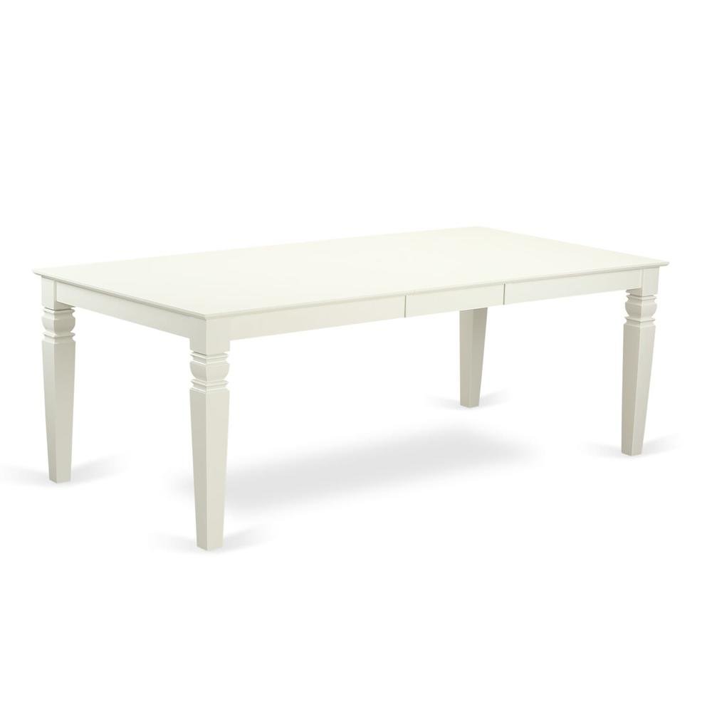 Elegant 9-Piece White Dining Table Set for 8 with Solid Wood Chairs